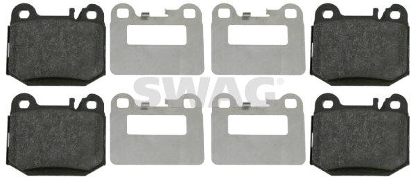 set placute frana,frana disc 10 91 6437 SWAG